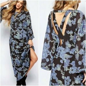 Free people long sleeve maxi dress